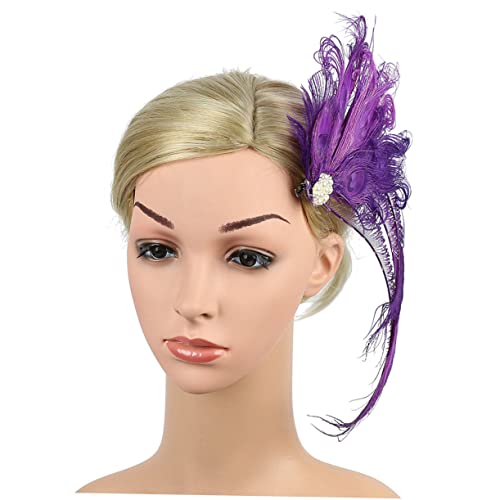 Épingle à cheveux de plumes violettes DOITOOL pour coiffure mariage