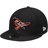 New Era MLB 59FIFTY Cooperstown Authentic Collection Fitted On Field Game Cap Hat (7 3/8, Baltimore Orioles Black Cooperstown)