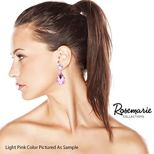 Rosemarie & Jubalee Double Teardrop Crystal Clip On Earrings #TOP11