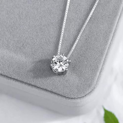 Collier pendentif diamant 2.0ct en argent S925 pour un éclat d'exception