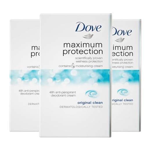 Dove Deocreme kvinnor 3-pack Maximum Protection Antiperspirant 48 timmars skydd dermatologiskt testat (3 x 45 ml)