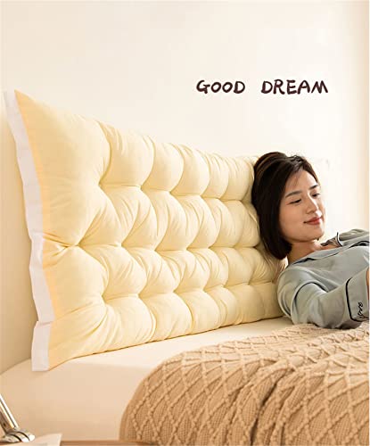 Headboard Pillow Upholstered Wall Mounted Headboard Dorm Bed Large Bolster Headboard Positioning Support Reading Pillow Cushion,Gray,Queen/130 * 50Cm #TOP7