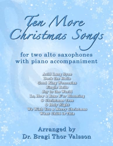10 duos pour saxophone alto : partition de chansons de Noël pour deux saxophones