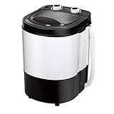 『Facile à vidanger』 Cette machine dispose d'une pompe de vidange intégrée et d'un tube de drainage qui vous permet de vidanger facilement l'eau sale, ce qui est un bon choix pour un appartement ou un dortoir faisant du linge de poids moyen ou faible.