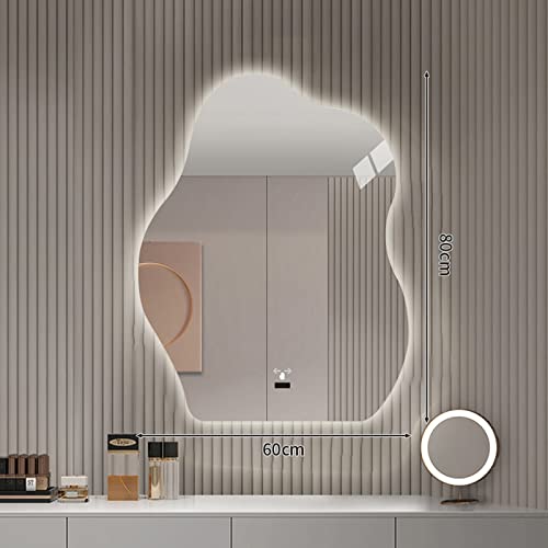 Miroir de courtoisie tactile rétroéclairé à intensité variable - 7