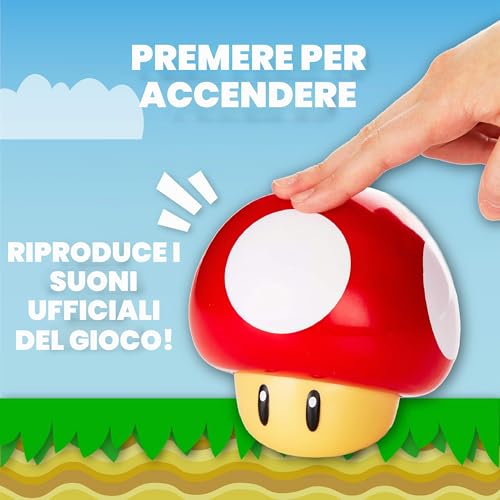 Luce a Figura Super Mario Mushroom - Luce Collezionabile Ufficiale con Suono - Gadget - Immagine 3