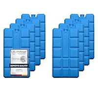 VonBueren 2-24 Kühlakkus für Kühltasche 12h Lange Kühlung | ca. 200 g je Kühlakku | ca. 8,1 x 15,2 x 2,2 cm | auch für Kühlbox (8)