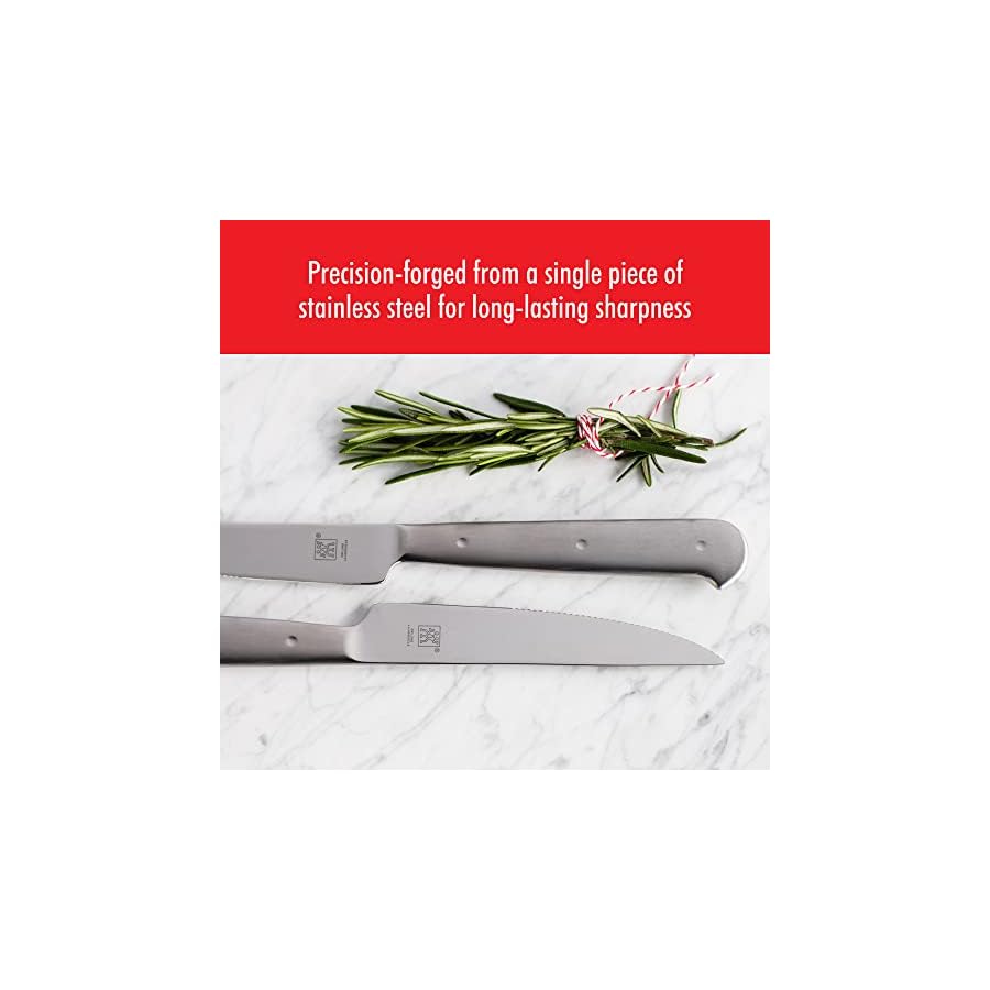 ZWILLING Porterhouse Razor-Sharp Steak Knife Set of 8 with Black Presentation Case, Gift Set, Silver