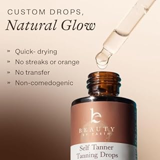 Self Tanning Drops for Face - USA Made with Organic & Natural Ingredients, Ultra Dark Face Tanning Drops to Add to Moisturizer, Self Tanner for Sunless Fake Tan & Natural Glow, Cruelty & Toxin Free