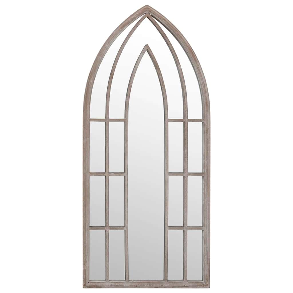 Miroir de jardin sable 70 x 30 cm fer effet rouille décoration