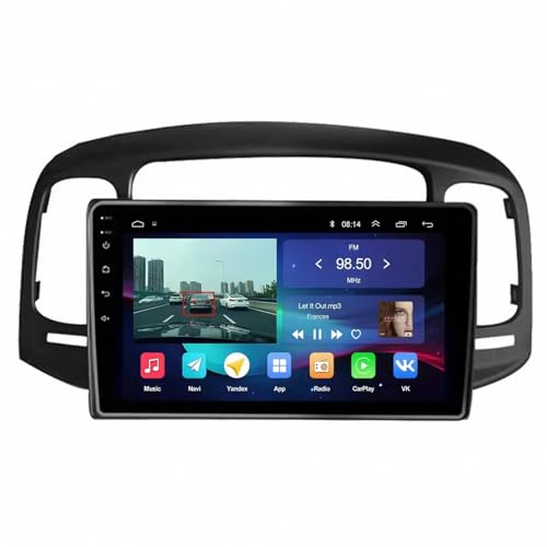 Carplay para Hyundai Accent 2008-2011 con sistema Mirror Link y cámara trasera HD