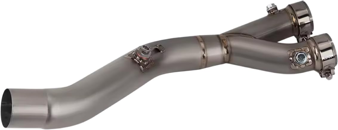 Decatalizzatore in Titanio per Yamaha R1 e MT-10 2016-2025, Raccordo Scarico a Y con Fascette