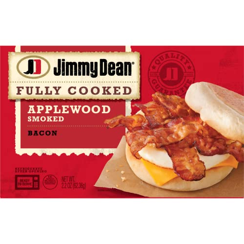 Jimmy Dean Fully Cooked Premium Applewood Smoked Bacon, 2.2 Oz. #TOP3