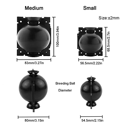 Woodguilin Plant Rooting Box Plant Grafting Rooting Ball, High Pressure Grafting Propagation Ball Plant Cloning Ball, Reusable Plant Rooting Device, Asexual Reproduction，Plastic-Black (10 Pces Small) #TOP1