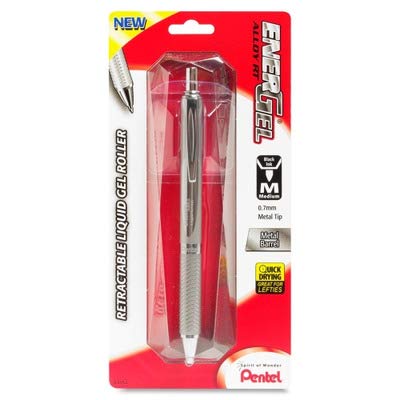 Pentel Energel BL407 stylo gel rechargeable corps en métal mat
