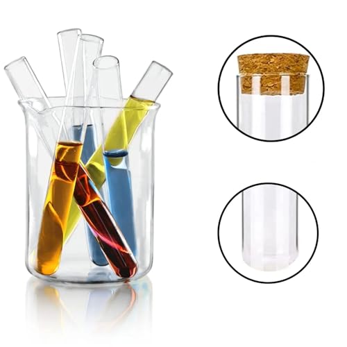 15 Stück Kunststoff Reagenzglas,Reagenzglas mit Korken,Reagenzgläser mit Korken,Reagenzglas Kunststoff,Reagenzglas Vase,Reagenzgläser für Blumen,für Blumen,Liquids,Spices,DIY,16mm×150mm