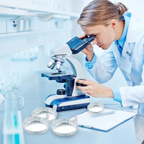 Cunguv Aluminum Weigh Boats Aluminum Foil Weighing Dish Plate Trays Large 100 Pieces