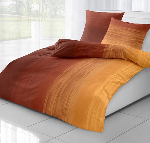 *** Dormisette Bio Biber Bettwäsche Made in Germany mit Reißverschluss Fein-Biber 135x200 80x80 (6512) ***