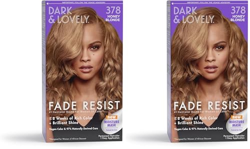 SoftSheen-Carson Dark and Lovely Fade Resist Rich Conditioning Color, Honey Blonde 378 (Pack of 2)