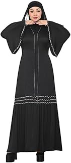 GAMAL SONS FOR ABAYA Women's Fashion Contrast Trim Black Abaya GS-302-33672-Parent