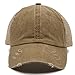 ProMindFun Womens Ponytail High Messy Bun Hats Distressed Baseball Caps Unconstructed Washed Dad Hat Girls Trucker Ponycaps (03-Light Khaki)