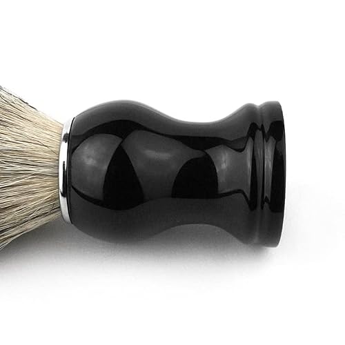 Csb Shaving Brush Synthetic Nylon Hair Knot With Bright Pure Black Plastic Handle - Vegan Shave Brushes For Men #TOP3