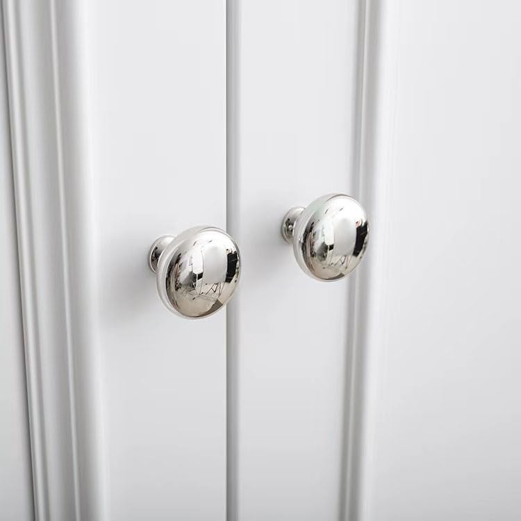 KHTUMEWARE-80212 Oval Knob, Polished Nickel, 1-1/4 in (32 mm), 10-Pack in Polished Nickel — KHTUMEWARE