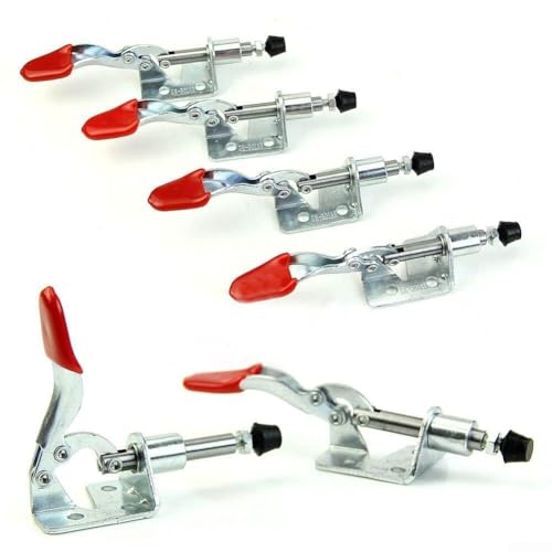 4 abrazaderas verticales GH-301AM con liberación rápida, capacidad de sujeción de 100 libras, para chapa, soldadura y trabajo a máquina