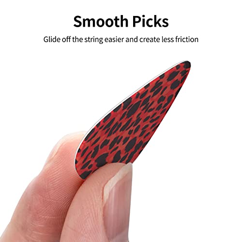 Ensemble de 12 médiators de guitare à motif léopard rouge pour guitare acoustique, guitare électrique, contrebasse… - Les Beatles, Paul McCartney, John Lennon, RIngo Starr, George Harrison Ensemble de 12 médiators de guitare à motif léopard rouge pour guitare acoustique, guitare électrique, contrebasse… – Image 4