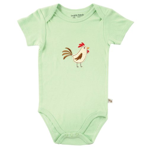 Hudson Baby Animal Bodysuit, Rooster, 3-6 Months