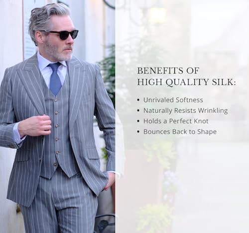 Image of Oliver Wicks Italian Grenadine Tie - 100% Silk, Hand-Finished & Tipped, Made in Italy, Small-Batch Men's Accessory