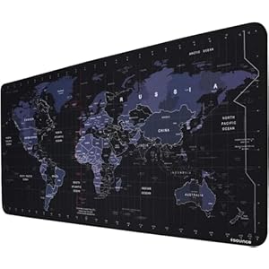 Sounce Gaming Mouse Pad,Large Mouse Pad Extended Desk Mouse Pad, 600 x 300 x 2mm Non-Slip Spill-Resistant Mousepad with Special-Textured Surface,Anti-Fray Stitched Edges for Esports/Gamer/Office/Home