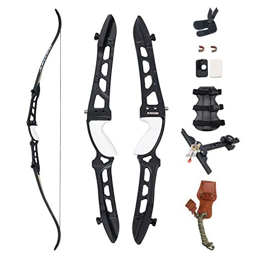 SinoArt 68" Metal Riser Takedown Recurve Bow Adult Archery Competition Athletic Bow Weights 20-36Lbs Right Handed Archery Kit (40Lbs, Black)