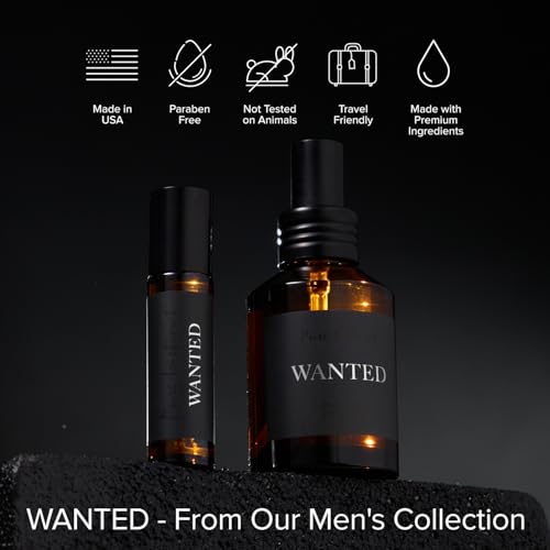 Pure Instinct WANTED The Original Pheromone Infused Essential Oil Perfume Cologne - Men\'s Collection - TSA Ready (Spray Bottle 2 Fl. Oz./60mL)