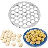 MOPFOL Russian Dumpling Maker Mould - 37 Hole Aluminum Pasta Ravioli Dough Press Cutter Tool for Homemade Uniform Shapes Dumplings and Pierogi Making, Kitchen Gadget Easy Clean 9.7in