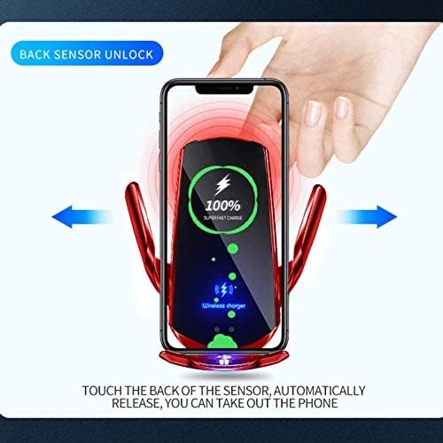 Car Wireless Charger, Fast Charging, Mounted Magnetic Charging Device, Automatic Sensor Tightening, Suitable for 99% Smart Phones, iPhone12 Pro Max Mini 11/11 Pro Max/XS/XR/for Galaxy S20/S10/S9