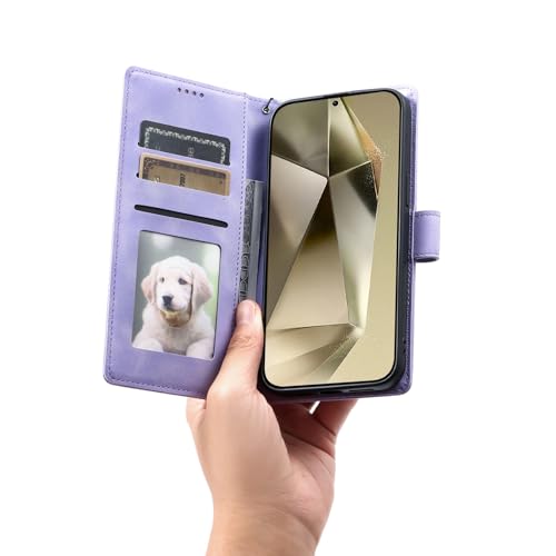 Étui Samsung S23 Ultra antichoc violet protégeant écran et cartes