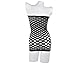 ds. distinctive style Fishnet Dessous Damen Bodysuit Trägerlose Nachtwäsche One Size Chemise für Damen für Damen