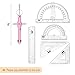 Mr. Pen- Geometry Set, 15 pcs, Pink, 6 Inch Swing Arm Protractor, Divider, Set Squares, Ruler, Compasses and Protractor