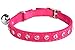 Pink Velvet Safety Elastic Belt Rhinestones Crystal Jeweled Cat Collars with Bell 8-11 Inches