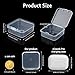 SATINIOR 100 Pcs Clear Plastic Beads Storage Containers Box Small Clear Boxes with Hinged Lid Plastic Arts Case Mini Square Crafts Storage Organizers for Small Items (2.1 x 2.1 x 0.8 Inch)