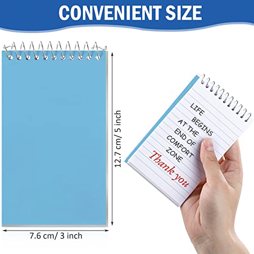 Image of Teling 100 Pieces Spiral Memo Pads Bulk 3 x 5 Inch Small Note Pads Top Bound Lined College Ruled Paper Mini Notepad Pocket Spiral Notebooks for School Office Home Supplies, 75 Sheets (Fresh Colors)