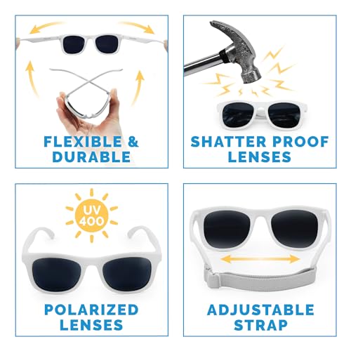 JAN & JUL Baby Toddler Kids’ Flexible UV-400 Polarized Sun-glasses with Strap for Girls Boys3