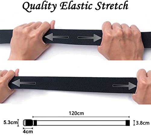 Elastic Belts, Tactical Nylon Canvas Belt Military Heavy Duty Sports Belts with Double D-Ring Buckle 1.5 Inch Webbing2