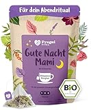 PregniVITAL Gute Nacht Mami – BIO Abendtee, speziell für schwangere Frauen – Schwangerschaftstee 1. 2. 3. Trimester – Vor dem Schlafengehen mit Hopfen und Lavendel – 15 Pyramidenbeutel