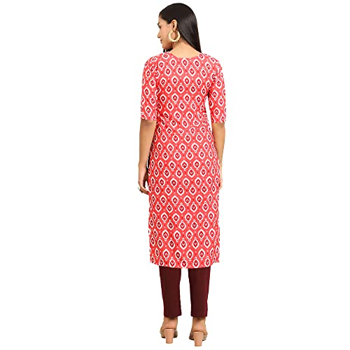 Image of Pinkmint Women's Crepe Digital Print Straight Kurta