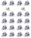 Safety 1st Adhesive Magnetic Cabinet Locks, Includes 20 Child Locks for Cabinets & Drawers, 2 Keys, White