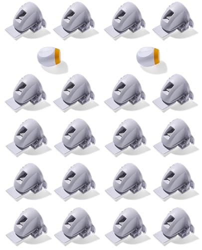 Safety 1st Adhesive Magnetic Cabinet Locks, Includes 20 Child Locks for Cabinets & Drawers, 2 Keys, White