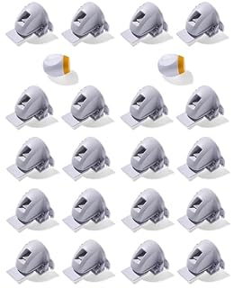 Safety 1st Adhesive Magnetic Cabinet Locks, Includes 20 Child Locks for Cabinets & Drawers, 2 Keys, White