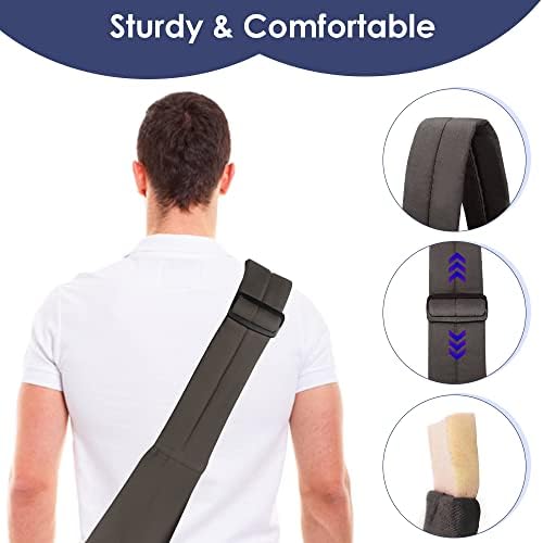 SlowTon Pet Sling Carrier, Dog Papoose Hand Free Puppy Cat Carry Bag with Bottom Supported Adjustable Padded Shoulder Strap and Bag Opening Front Zipper Pocket Safety Belt for Daily Use (Small, Grey)